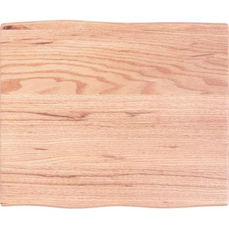 Dessus de table, Plateau De Table bois chêne massif traité bordure assortie LKF45860 (1/4)