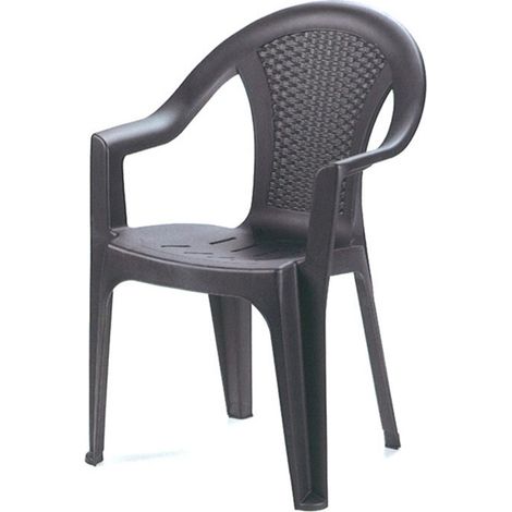 PROGARDEN sillon resina ischia antracita , Sillon ischia antracita progarden.
- Silla monobloc apilable respaldo bajo efecto Rattan.
- Material: Polipropileno.
- Dimensiones produc (1/4)