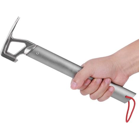 Marteau De Camping - 1 Pièce - Acier Inoxydable - Extracteur De Piquet Et Ouvre-Bouteille - Randonnée Et Plein Air - 22,9 Cm (1/5)
