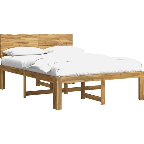 Cama doble con cabecero ROSTOCK Blanco 135 x 190 cm vidaXL (1/5)