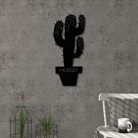 METAL WALL ART NO.4 HUGZ - Black
