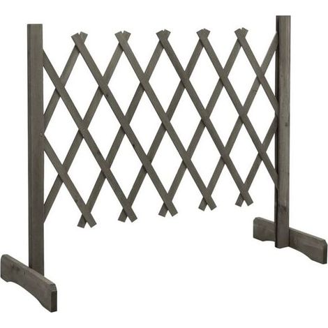 Treillis de jardin gris en bois de cèdre 120x60 cm (1/5)