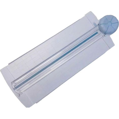 Papierschneider 12 in 1 Bastelpapierschneider Handarbeits-Schneidewerkzeug Scrapbooking (Blau) (1/5)