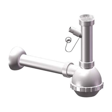 SIFONE PP A BOTTIGLIA 1 VASCA + 1 ATTACCO - BIANCO MM 40 11/2- 5 pezzi
