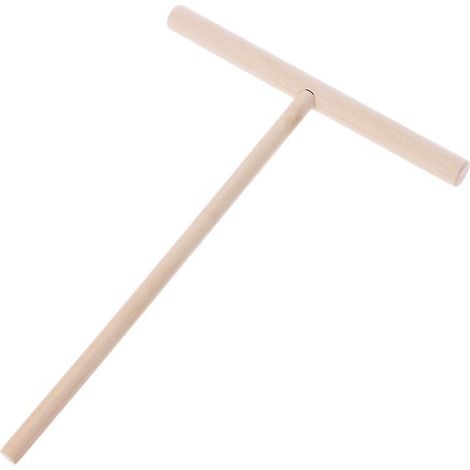 1 rouleau à pâtisserie en bois en forme de T pour étaler la pâte à crêpes (1/4)