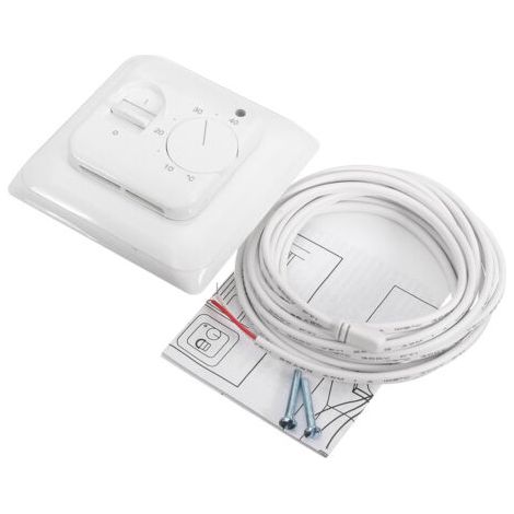 Thermostat mécanique de chauffage au sol, 230V, 16a, interrupteur de contrôle de la température avec capteur (1/5)