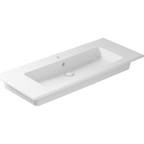Lavabo Plus Design sospeso/incasso soprapiano 121x51 rettangolare