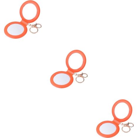Lot de 3 Mini Miroirs Double Face, Cadre en Cuir Synthétique, Voyages Usage Quotidien