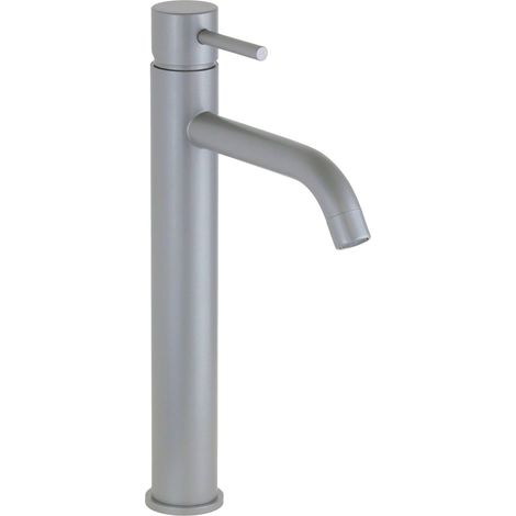 Mezclador alto redondo para lavabo en color gris metalizado Pollini Jessy Color MXLHMCMMCA1 Gris Metalizado (1/5)