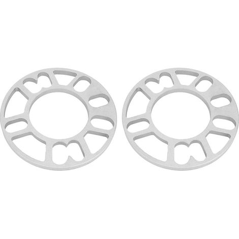 2 Pièces 10mm Entretoises de Roue Entretoises de Roue Universelles en Alliage D'aluminium Cales Adaptées pour Roue à Goujon 4/5 (1/5)