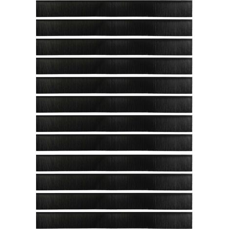 Sellos de cepillo para puertas autoadhesivos 12 uds. 100 cm vidaXL