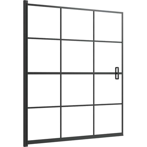 Maison Exclusive - Pannello per Box Doccia in ESG 116x140 cm Nero (1/5)