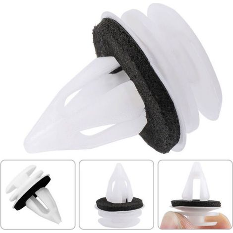 Rivet - Fixation Garniture Porte Voiture - Compatible BMW Mini - 20 Pièces - Blanc (1/4)
