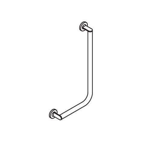 HEWI 900.22.105XA Winkelgriff des Systems 900, Edelstahl, schliff, waagerechte Länge 300 mm, senkrechte Länge 600 mm, D: 32 mm, Ausführung links (1/3)