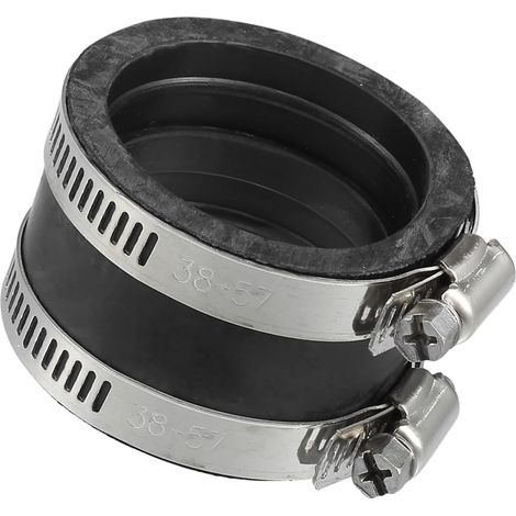 Adattatore per carburatore moto in gomma nera con diametro interno di 45 mm, manicotto adattatore per collettore di aspirazione con morsetto - 1 pezzo, resistente.