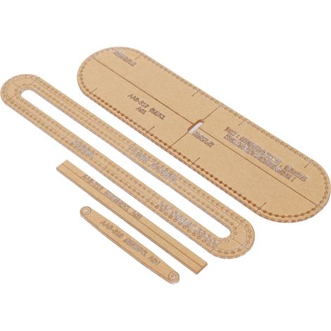 4-teilige Kurzgeldbörsen-Vorlage, DIY-Werkzeug, Schlüsseletui, Lederwarenmuster AAB-319 (1/5)
