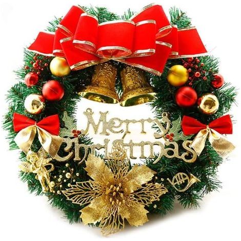 Weihnachtsgirlande mit Kugel, Schleife, Weihnachtsdekoration (1/4)