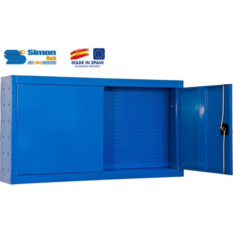 Simon Rack - Armoire de rangement murale 675x900x275mm Bleu - CABINET TOOLS PANNEL 900 (1/8)
