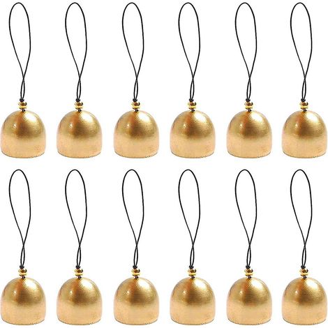 12 clochettes miniatures en métal, petites cloches décoratives pour animaux de compagnie, style vintage. (1/5)