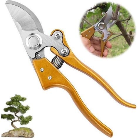 Sécateur de Jardin Lame Franche Antidérapante - Ergonomique - Coupe jusqu'à 25 mm (1/4)