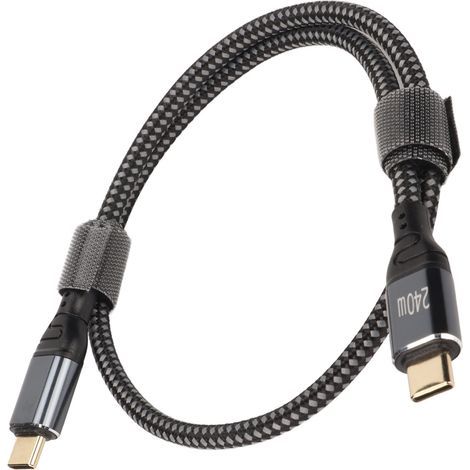 Câble USB C Mâle-Mâle 240W PD, 50 cm, Haute Vitesse 480 Mbps USB 2.0, Double Connecteur pour Transfert Rapide (1/5)