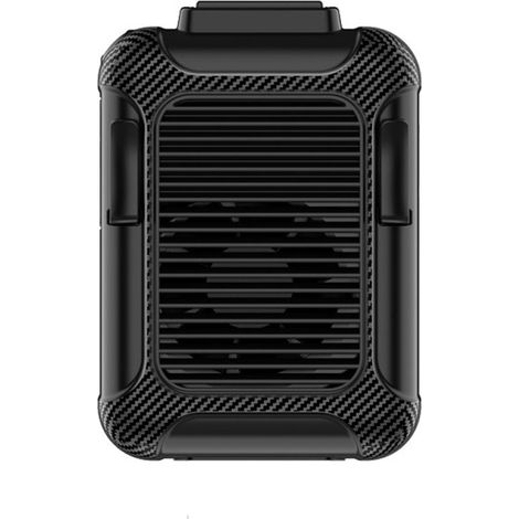 Ventilateur portable d'extérieur à suspendre à la taille, 112 x 79 x 53 mm, alimenté par batterie 6000 mAh, à fixer autour du cou ou à la taille. (1/5)