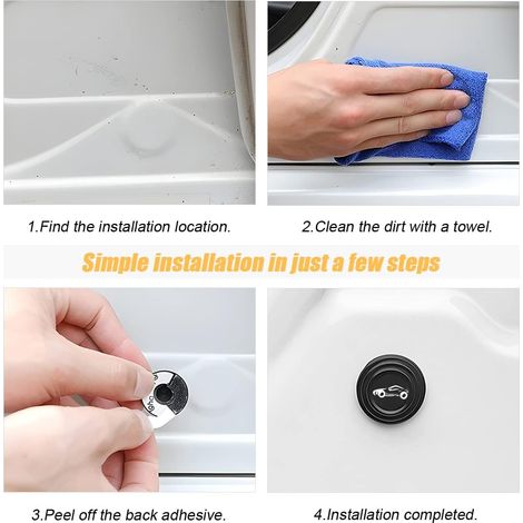 Juntas de amortiguación para coche, 30 unidades, pegatinas protectoras para amortiguadores de puerta, amortiguadores a prueba de golpes, accesorios para amortiguadores de puertas de coche.
