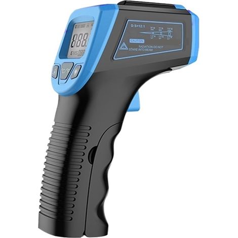 Thermomètre électronique industriel sans contact – Mesure de température numérique -50 à 600 °C (Bleu)