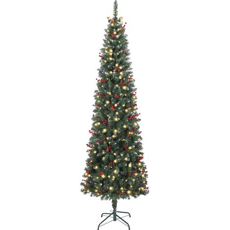 Sapin de Noël artificiel, éclairage LED, vert, 230 cm, pour maison et usage quotidien, décoration intérieure, ambiance fête