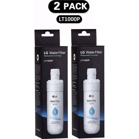 Pack of 2 LT1000P refrigerator water filters – Effective filtration of heavy metals – Compatible with Slim Space Plus refrigerators