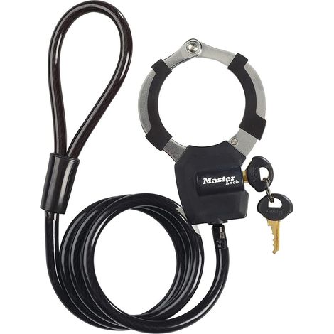 Câble Antivol à Clef avec Menotte, 1m, Idéal pour vélos, trottinettes, poussettes et matériels sportifs (1/5)