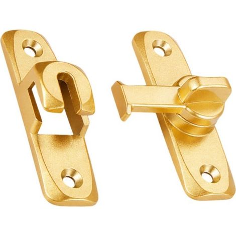 Goldener Türriegel, 8 x 5 cm, 1 Stück. Aufputz-Türriegel für Türen aus Aluminiumlegierung. Kein Bohren erforderlich. (1/4)