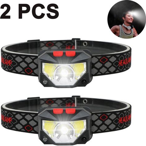 Lampada frontale/torcia a LED, ricaricabile, adatta ad adulti e bambini per corsa, campeggio, escursionismo. (1/4)