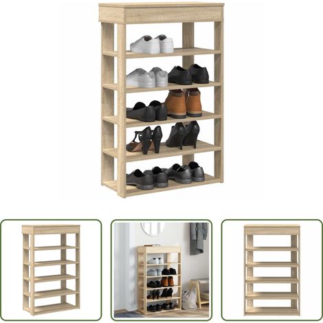 Schuhregal Sonoma-Eiche -  Schuhregal Sonoma-Eiche 60x30x98 cm Holzwerkstoff (1/5)