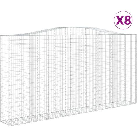 Maison Exclusive - Gabionen mit Hochbogen 8 Stk. 400x50x200/220cm