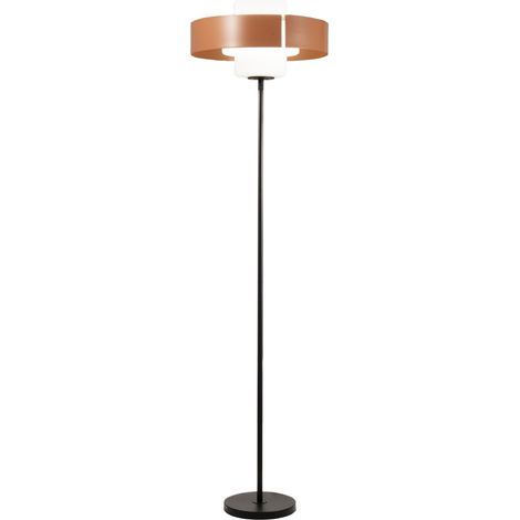 Lampadaire Loto 170 Cm En Métal Et Verre Soufflé, Couleur Brique, Douille E27 40 W, Design Élégant Avec Variateur - Loto (1/3)