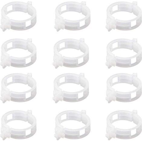 pair Lot de 100 clips de fixation pour plantes en plastique blanc réutilisables pour petits légumes, tomates et plants de vigne (1/5)