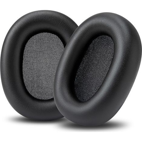 Extra große Ersatz-Ohrpolster von Wicked Cushions, kompatibel mit Sony WH-1000XM6 Kopfhörern, breitere Ohröffnung, Schwarz (1/4)