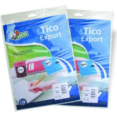 Tico E-150115 etiqueta autoadhesiva Rectángulo Permanente Blanco 10 pieza(s) (1/3)