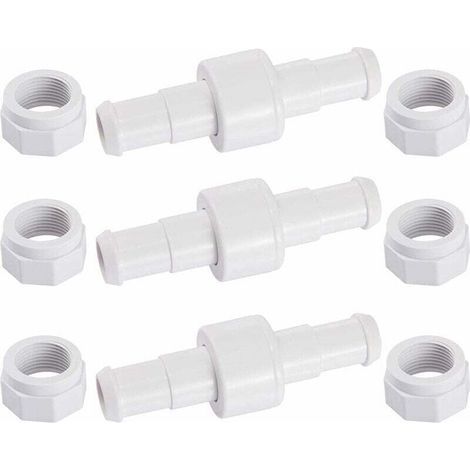 D20 Lot de 3 Raccords Rotatifs pour Tuyau D'arrosage avec 6 Embouts D15 Compatibles avec Zodiac Polaris 180 280 380 Robot Nettoyeur Piscine (1/4)