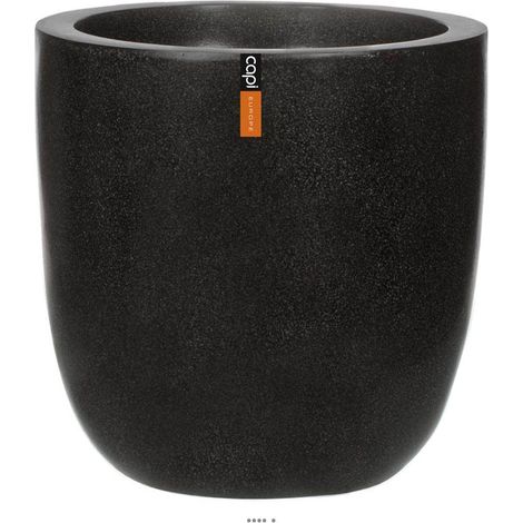Bac en pures Fibres Baya Ext. EggPot D 35 x H34 cm Noir - dimhaut: H 34 cm - couleur: Noir
