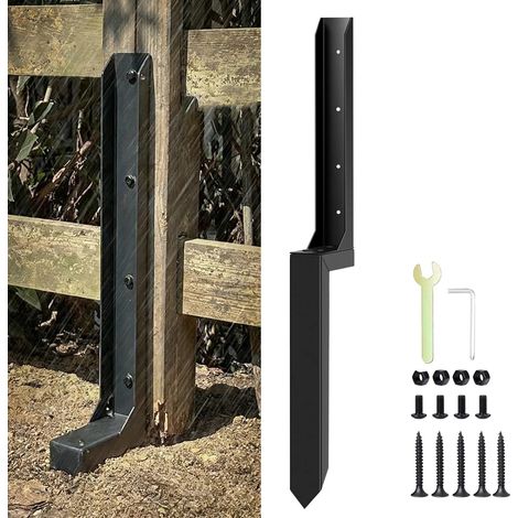 Kit de Réparation de Poteaux de Clôture épais, Support de Poteau en Acier Robuste pour poteaux (1/5)