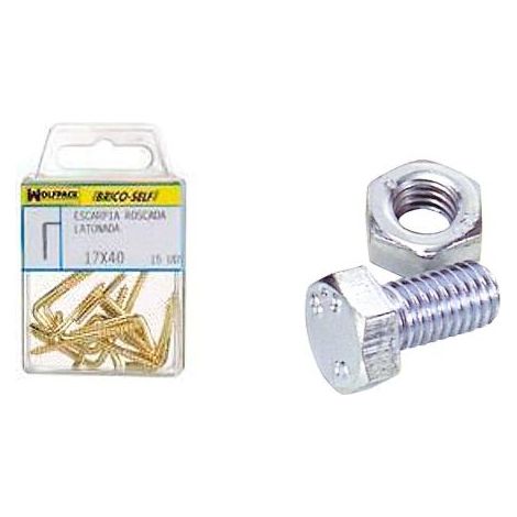 Tornillo Cabeza Hexagonal Zincado M8 x 50 mm. 2 unidades