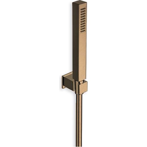 KIT SUPPORT CARRE + DOUCHETTE CARRE OR ROSE BROSSE - CRISTINA ONDYNA PD64634
