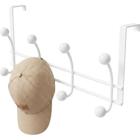 Porte-manteau de porte - 395 x 187 x 114 mm - couleur blanc - Fabriqué en acier et plastique. Mod. CP46 (1/5)