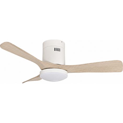 Voltman – Ventilateur de plafond connecté Ø105 cm – 3 pales en ABS – Éclairage LED 25W réglable 3000K à 6500K – Télécommande et contrôle mobile (1/4)