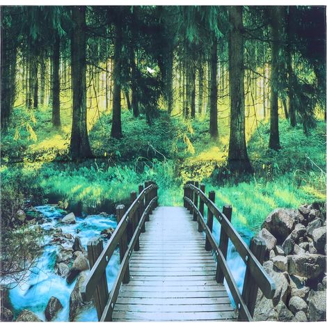 Tenture murale paysage forêt en polyester, couverture décorative pour chambre et dortoir 230x180 cm
