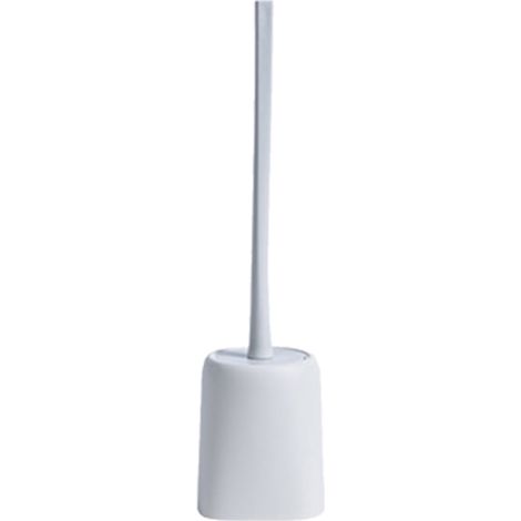 Brosse WC Design Nordique Blanc Séchage Automatique Tête Douce Ergonomique Sans Coin Mort Hygiénique (1/5)
