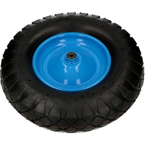 KOTARBAU Roue de brouette 4.80/4.00-8 Renforcée 4PR Ø 390 mm Roue complète avec essieu