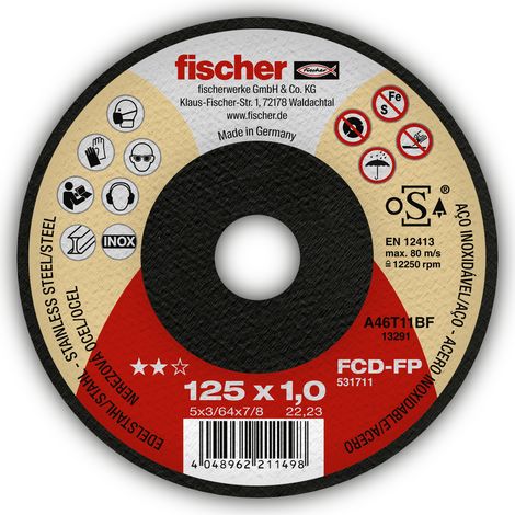 FISCHER FCD-FP Ø125x1x22,23 Plus Trennscheibe für Metalle 531711 (1/5)
